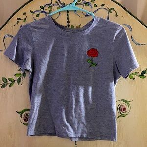 “No bad days” rose crop top